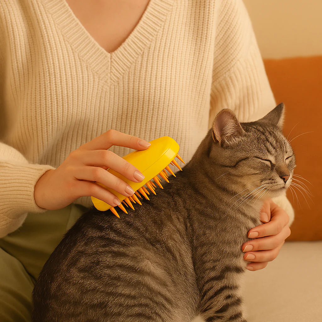 Brosse massante et démêlante à vapeur