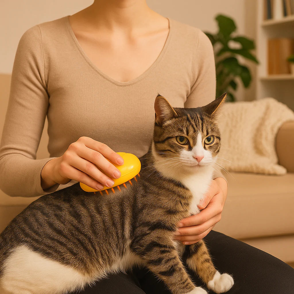 Brosse massante et démêlante à vapeur
