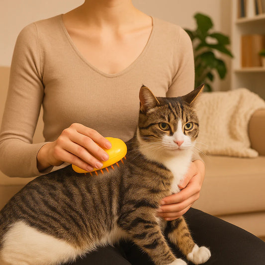 Brosse massante et démêlante à vapeur